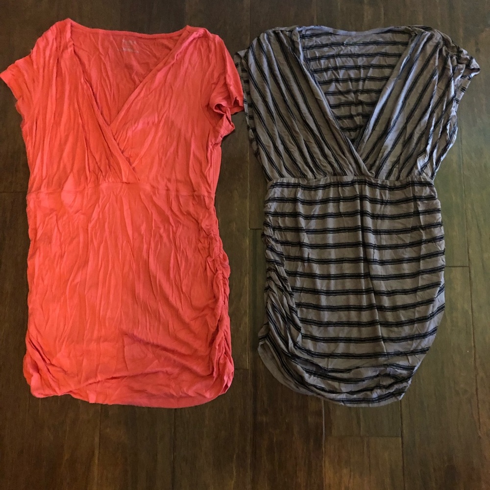 2 motherhood maternity tops